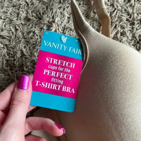 NWT! Vanity Fair Beige Full Coverage T-Shirt Bra Size 40C - Picture 5 of 6